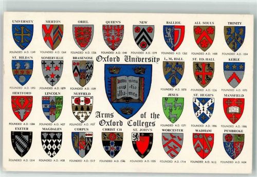 1972 Oxford Universität Wappen AK