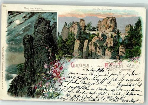 Bastei 1899 Bastei Felsen Bastei Brücke