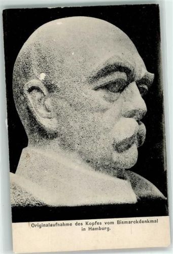 1906 Kopf des Denkmals in Hamburg AK