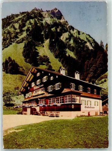 Hinterstein Gasthaus Giebelhaus Giebel Hüttenstempel
