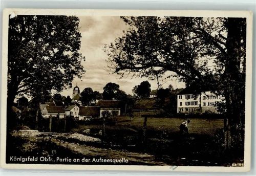 Königsfeld Aufseesquelle Landpoststempel Steinfeld