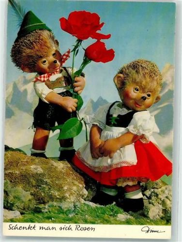 Nr. 333 Europa Karte Trachten Rosen AK