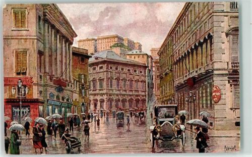 Genova Piazza Fontane Marose Sign. Palombo E. Oldtimer