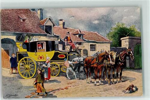 sign. Schnorpfeil Franz. Eilpost anno 1840 AK
