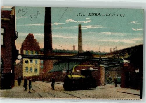 W4300 Essen , Ruhr Usines Krupp AK Krupp 1926 Gebrauchsspuren