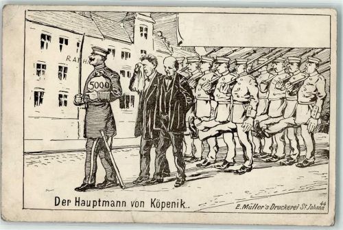 Der Hauptmann wird festgenommen Rückseite Gedicht