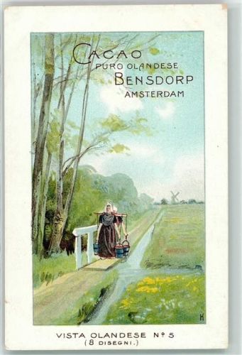 Cacao Bensdorp Vista Olandese Nr. 5 Wasserträgerin Tracht AK