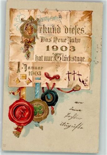 1903 Neujahr Siegel