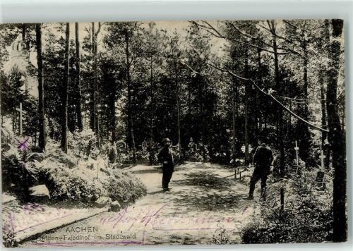 Aachen 1915 Stadtwald Heldengräber im Heldenhain