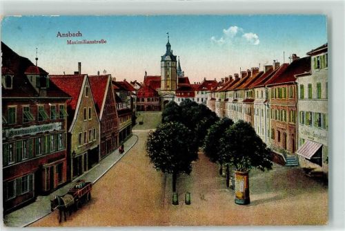 Ansbach Maximilianstraße Litfaßsäule