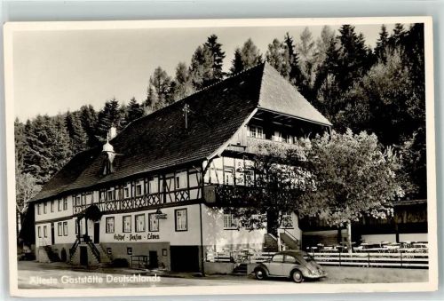 77960 W7633 Seelbach , Schutter - Gasthaus und Pension zum Löwen VW Käfer