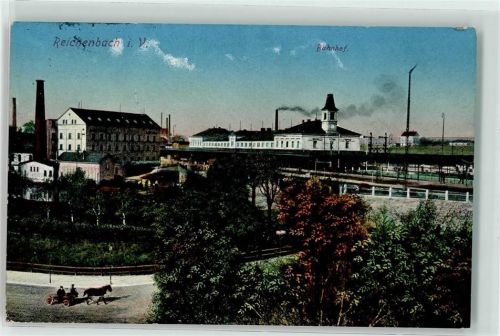 08468 O9800 Reichenbach , Vogtl 1915 - Bahnhof