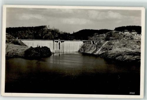 Pöritzsch Stausee Bleilochsperre Staumauer Bauarbeiten