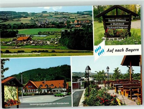 Stadtsteinach Campingplatz mit beheiztem Freibad Versorgungsgebäude mit Wanderheim