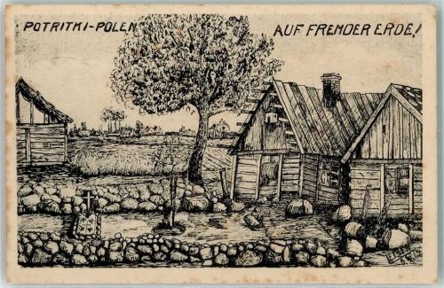 1916 Potriki Polen auf fremder Erde sign. Wilhelm Leisen