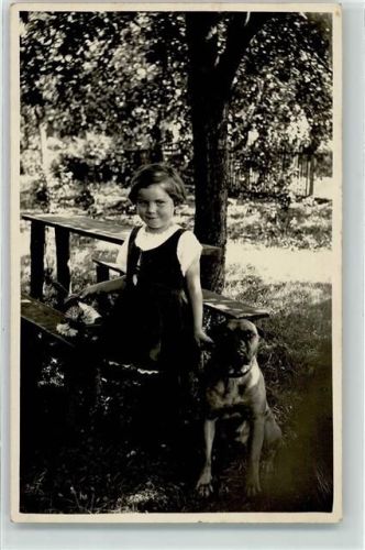 Dingolfing Kind mit Boxer Ort lt. Stempel