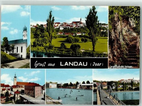 Landau Wachsender Felsen am Theresienplatz Schwimmbad