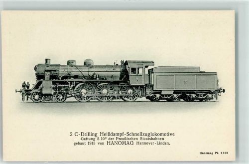 Linden 1915 2 C Drilling Heißdampf Schnellzuglokomotive Preußische Staatsbahn von Hanomag