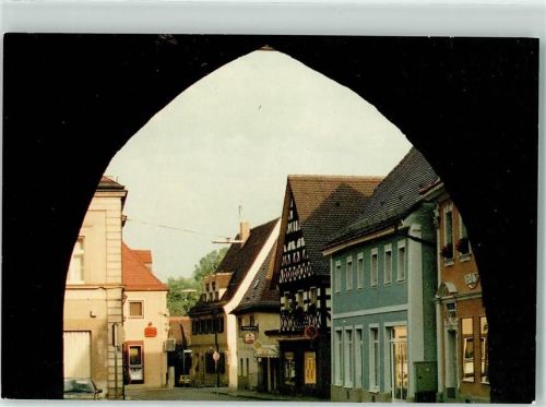 Höchstadt Haupstraße Torbogen Sparkasse Fachwerkhaus
