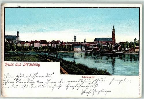 Straubing 1901 Lithographie