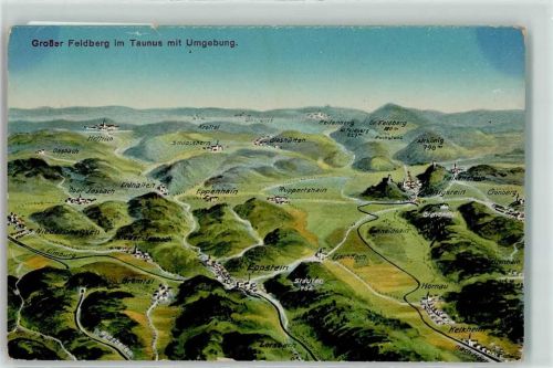 Eppstein Vogelschau Großer Feldberg und Umgebung