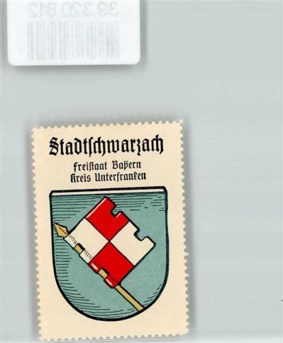 Stadtschwarzach Wappen Kaffee Hag ca. 1920-1940 Fahne