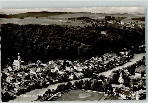 Wolfratshausen Fliegeraufnahme Sportplatz Loisach