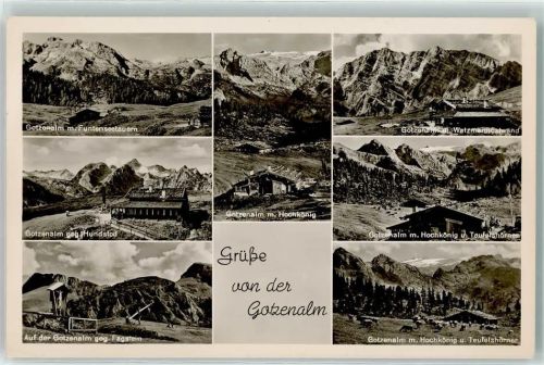 Gotzenalm Hochkönig Watzmann Hundstod Funtenseetauern Teufelshörner Kühe Hüttenstempel