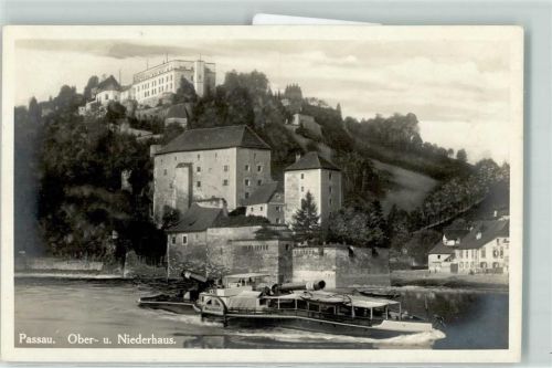 Passau Ober- und Niederhaus Dampfschiff