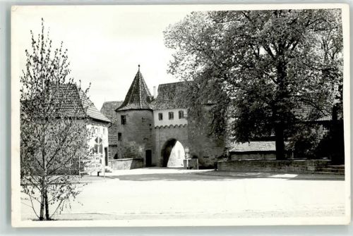 Prichsenstadt Ort lt. Stempel Turm Tor Wegweiser