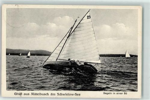 Mittelbusch Segeln in einer Bö Schwielow See