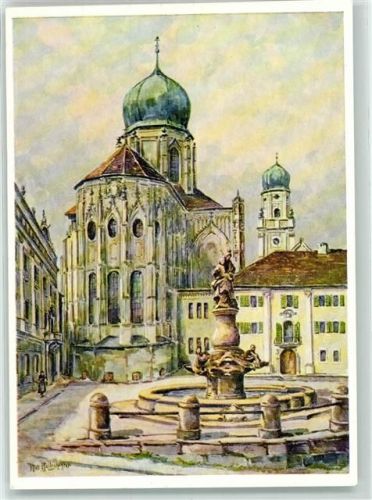 Passau Residenzplatz Wittelsbacherbrunnen sig A. Pfeilschifter