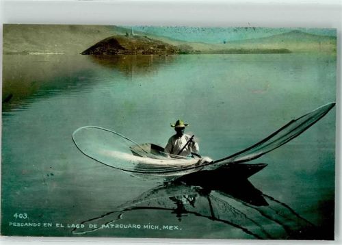 Pescando en El Lago de Patzcuaro Michoacan .Mex.- Angeln