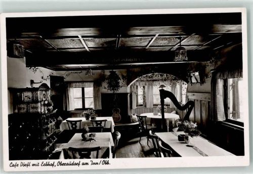 Oberaudorf Cafe Dörfl mit Erbhof Gitarre Harfe Kamin