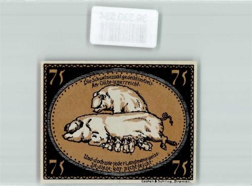 Diepholz Notgeld Gutschein über 75 Pfennig für den Kreis Diepholz Nr. 20320