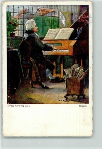 1917 Am Klavier - Galerie Wiener Künstler sign. Otto Nowak