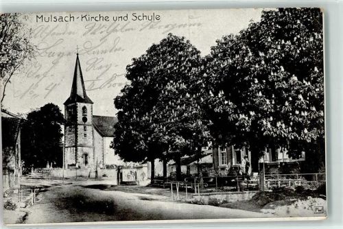 57770 Moussey Mulsach 1916 - Kirche Schule Feldpost Nr. 124 K. B. Landw. Inf. Rgt. No. 4 I Batl.