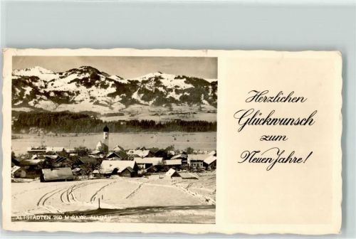 Altstädten Pfarrkirche St. Peter und Paol Winter Neujahres-Karte