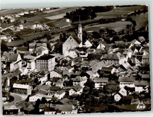 Viechtach Kirche St. Augustinus Fliegeraufnahme