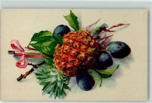 Früchte Ananas Pflaumen AK