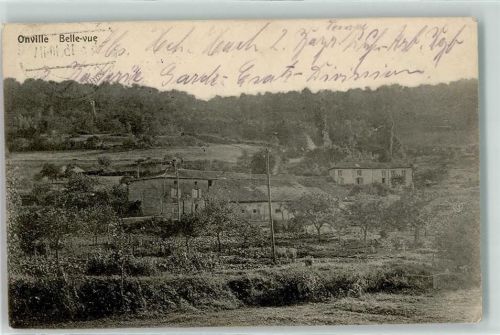 Onville 1915 Belle vue Feldpost Garde Ersatz Div. Bayr. Reserve Fuss Artl. Regt 2 3. Battr.