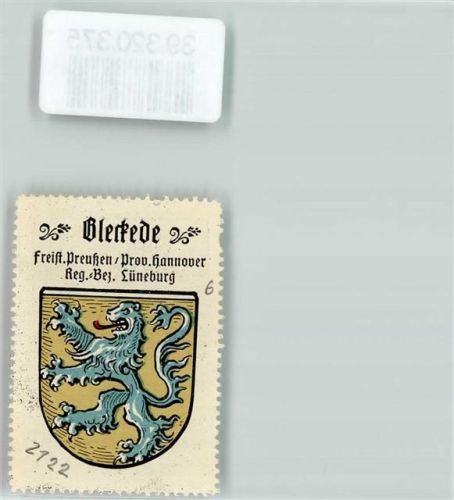 19273 W2122 Bleckede Vignette Wappen Kaffee Hag ca. 1920-1940 Löwe