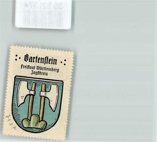 Bartenstein Vignette Wappen Freistaat Württemberg Jagstkreis