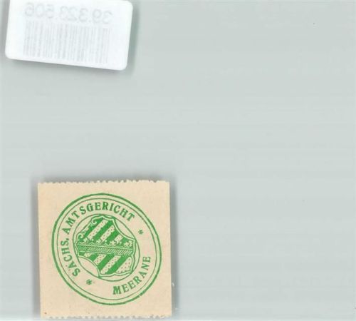 Meerane Amtsgericht Sachsen Wappen Grün Weiß