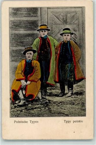 Polnische Typen Tracht Tracht Polen Gebrauchsspuren