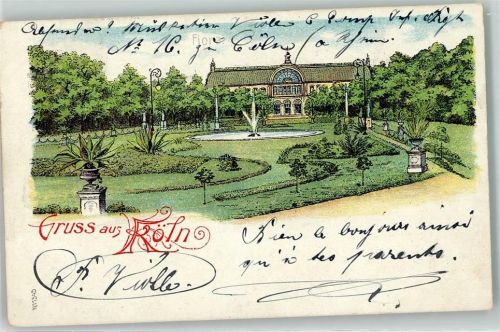 Köln Altstadt-Nord 103 1902 Botanischer Garten Flora Springbrunnen