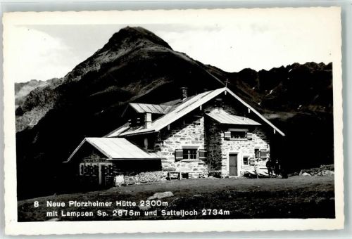 St. Sigmund Neue Pforzheimer Hütte mit Lampsen und Satteljoch Hüttenstempel