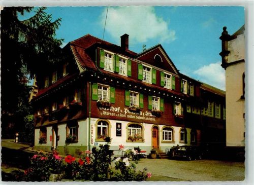 Oberharmersbach Gasthaus zur Stube, Sternen und Schweinsköpfen Emailleschild