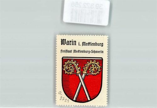 19417 O2723 Warin - Vignette Wappen Freistaat Mecklenburg Schwerin