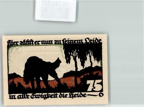 Vechta 1922 Notgeld Vestungh Vechtae 75 Pfennig